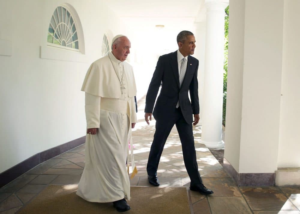 Pope Francis meets with President Barack Obama during his first trip to the United States. (Alex Wong/Getty Images)