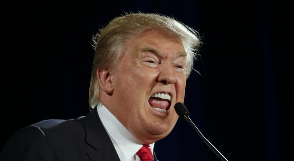 Bravado is Donald Trump's brand. Does it make him authentic, or just the loudest, brashest guy in the room? Pictured: 
Republican presidential candidate Donald Trump speaks at the National Federation of Republican Assemblies on Saturday, Aug. 29, 2015, in Nashville, Tenn. (Mark Humphrey/AP)