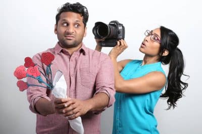 Ravi Patel, subject of the new documentary film &quot;Meet the Patel,&quot; in a promotional image with his sister and co-director, Geeta Patel. (Courtesy the Filmmakers / Four in a Billion Pictures)