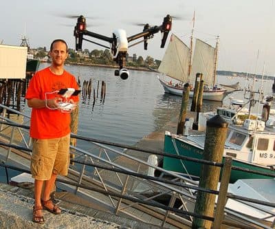 As drones have become cheaper and easier to fly, many people--like Martin Del Vecchio of Gloucester, the subject of our video and radio report above--are exploring the creative possibilities of the fliers. (Greg Cook/WBUR)