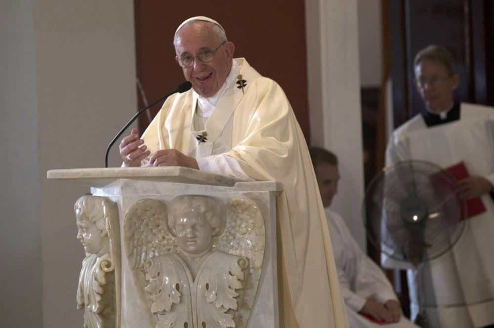 Pope Francis gives mass in Cuba this morning. David O'Regan of Boston says he should be doing more to protect victims and survivors of sexual abuse within the Catholic church. (Ismael Francisco/Cubadebate via AP)