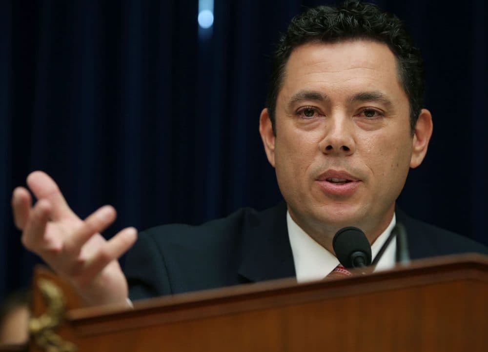 Chairman Jason Chaffetz (R-UT) questions Cecile Richards, president of Planned Parenthood Federation of America Inc. during her testimony in a House Oversight and Government Reform Committee hearing on Capitol Hill, September 29, 2015 in Washington, DC. Rep. Chaffetz announced he is running for speaker of the House. (Mark Wilson/Getty Images)