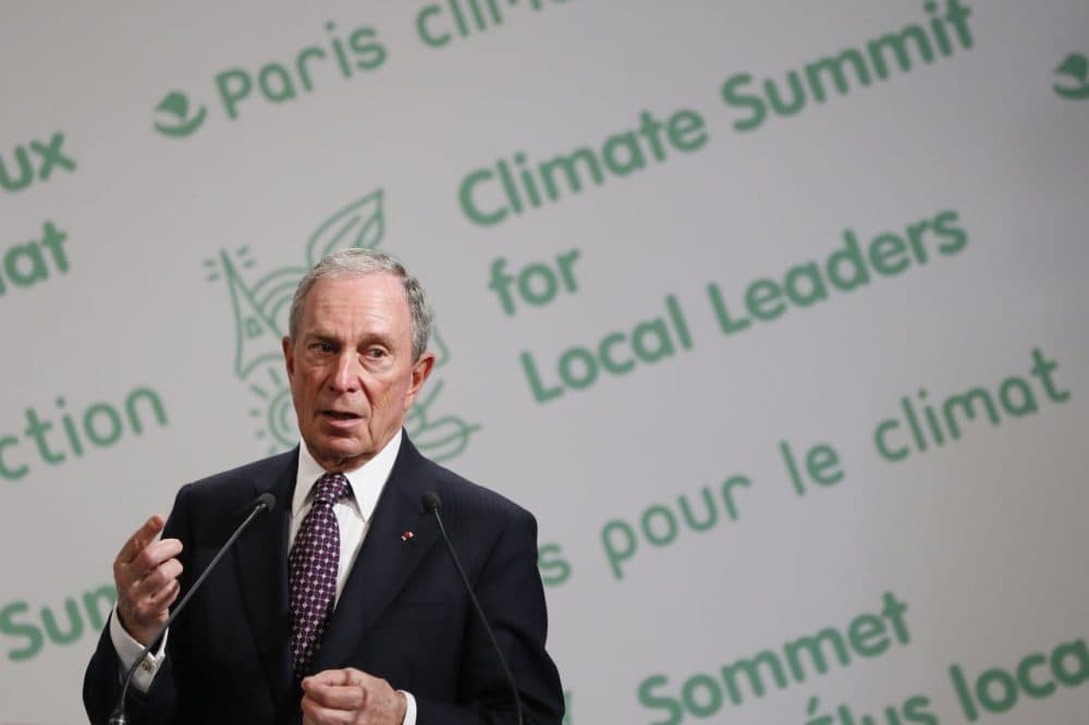 The U.N. Secretary-General's Special Envoy for Cities and Climate Change, Michael Bloomberg, speaks during the launching of the Climate Summit for Local Leaders on June 30, 2015 at the Paris city hall. (Patrick Kovarik/AFP/Getty Images)