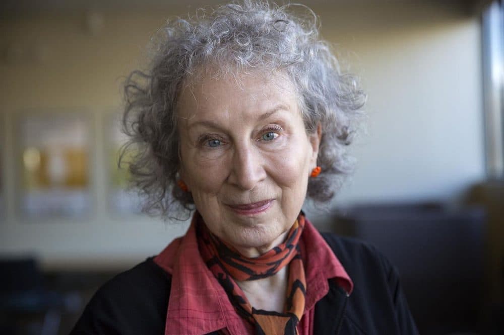 Margaret Atwood at WBUR in 2015 (Robin Lubbock/WBUR).