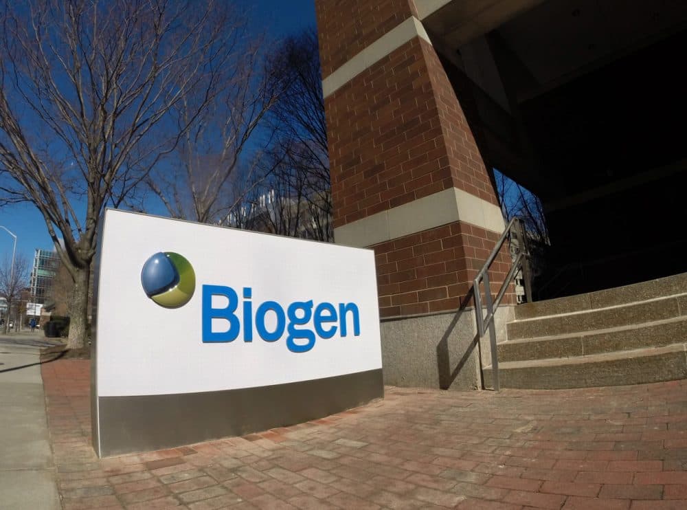 One of the biotechnology company's buildings in Cambridge, Mass. (Biogen/AP)