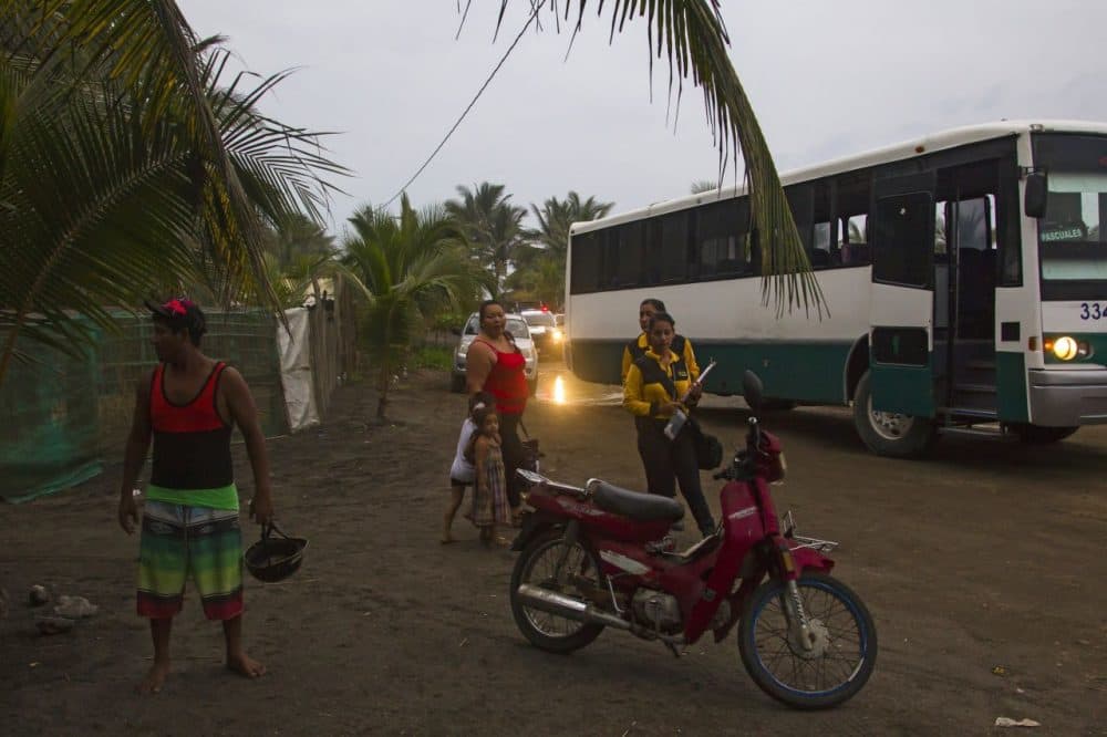 Residents of Boca de Pascuales, Colima State, Mexico, prepare to be evacuated on October 22, 2015, before the arrival of hurricane Patricia. Fast-moving Patricia grew into an 'extremely dangerous' major hurricane off Mexico's Pacific coast on Thursday, forecasters said, warning of possible landslides and flash flooding. (Hector Guerrero/AFP/Getty Images)