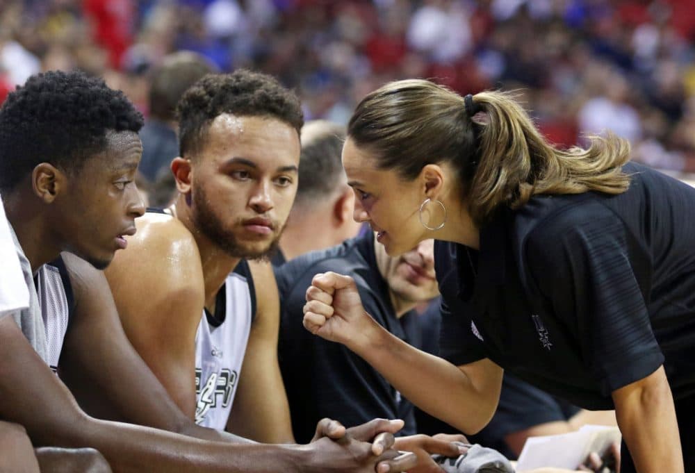 Becky Hammon coached the San Antonio Spurs to victory in the NBA summer league. (Ronda Churchill/AP)