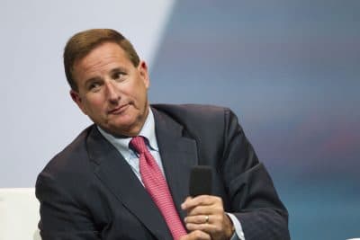 Mark Hurd, Oracle CEO, conducts an interview during his keynote address during the 2014 Oracle Open World conference on September 28, 2014 in San Francisco, California. Oracle Open World conference runs through October 2. (Kimberly White/Getty Images)