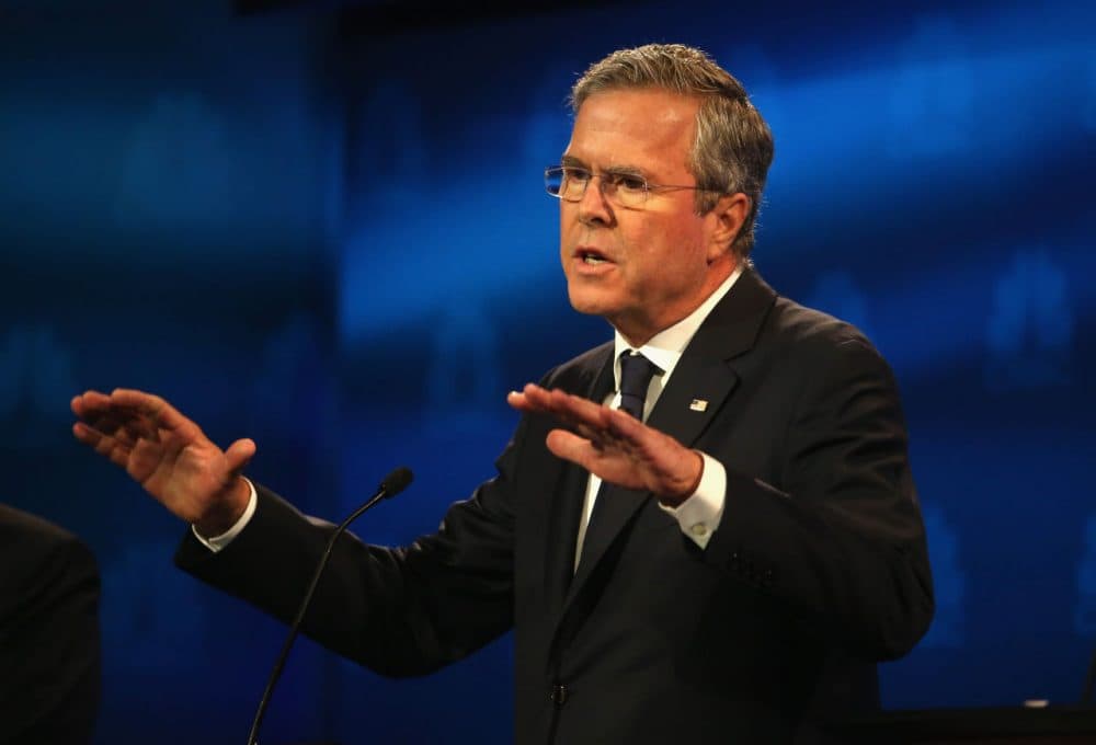 Presidential candidate Jeb Bush speaks during the CNBC Republican Presidential Debate at University of Colorado's Coors Events Center October 28, 2015 in Boulder, Colorado. Fourteen Republican presidential candidates are participating in the third set of Republican presidential debates. (Justin Sullivan/Getty Images)