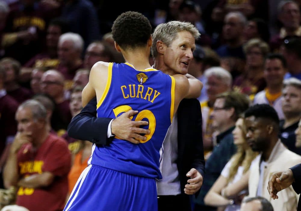 Averaging just 32.7 minutes per game, Stephen Curry played the lightest load of any NBA MVP. It was all part of a plan hatched by first-year Warriors coach Steve Kerr (right) -- and it seems to have paid off. (