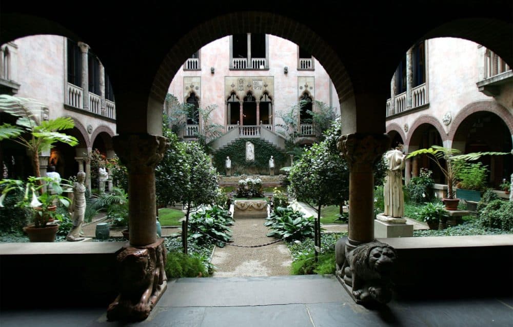 The courtyard at Isabella Stewart Gardner Museum in Boston,  Tuesday, Nov. 30, 2004.   Gardner was born in 1840 and became one of the foremost female patrons of the arts and also a supporter and friend of leading artists and writers of her time, including John Singer Sargent, James McNeill Whistler and Henry James.   (AP Photo/Chitose Suzuki)
