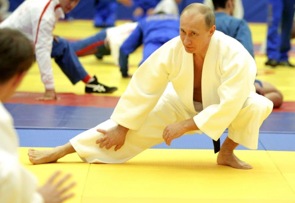 Russia's Prime Minister Vladimir Putin takes part in a judo training session at the &quot;Moscow&quot; sports complex in St. Petersburg, on December 22, 2010. (Alexey Druzhinin/AFP/Getty Images)