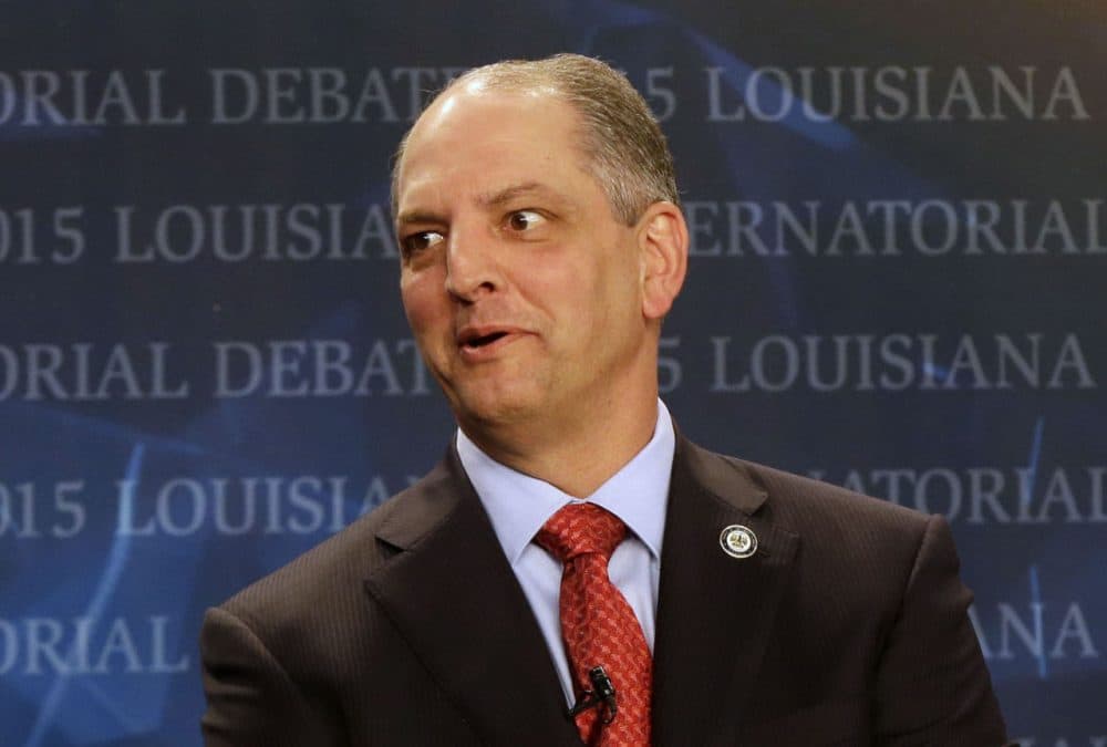 State Rep. John Bel Edwards, (D-Baton Rouge), is pictured before a debate, sponsored by WDSU television, in New Orleans, Thursday, Oct. 1, 2015. (Gerald Herbert/AP)