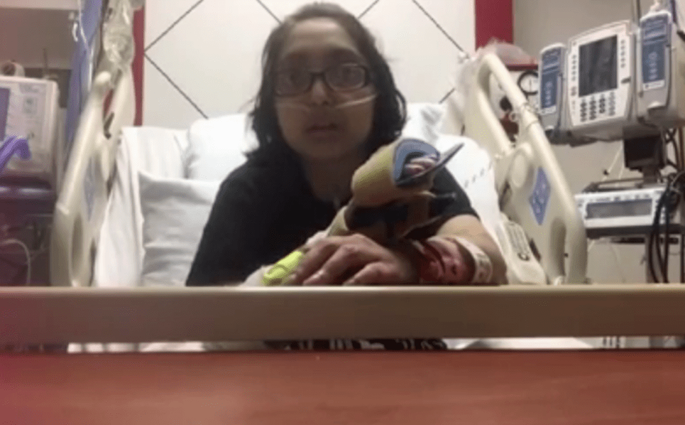 Qirat Chappra has spent most of her life in a Houston hospital and hasn't seen her parents in 13 years. (Screenshot from Facebook video)