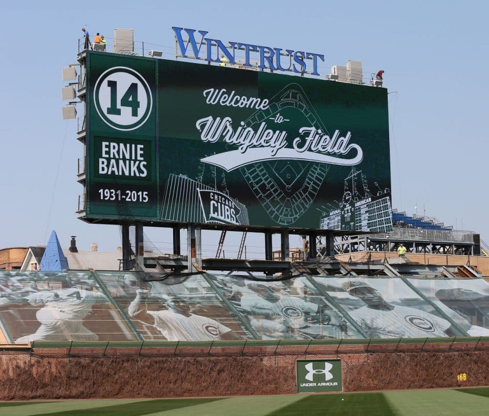 The Chicago Cubs' Wrigley Field didn't have a jumbotron until this year. (Jonathan Daniel/Getty Images)