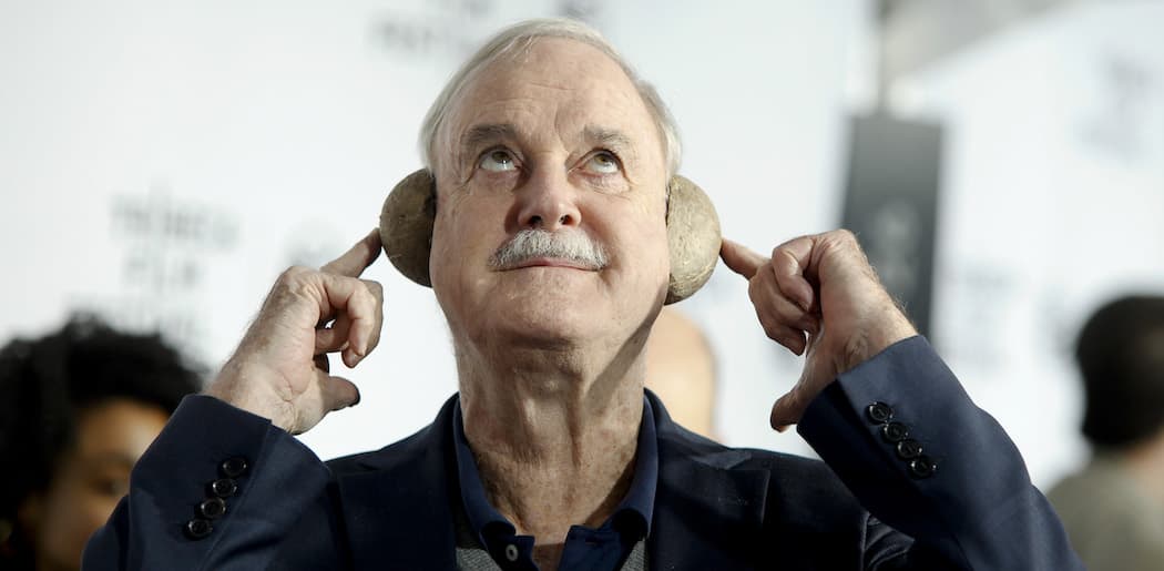 John Cleese attends a special Tribeca Film Festival screening of &quot;Monty Python and the Holy Grail&quot; at the Beacon Theatre on April 24, 2015, in New York. (Andy Kropa for Invision/AP)