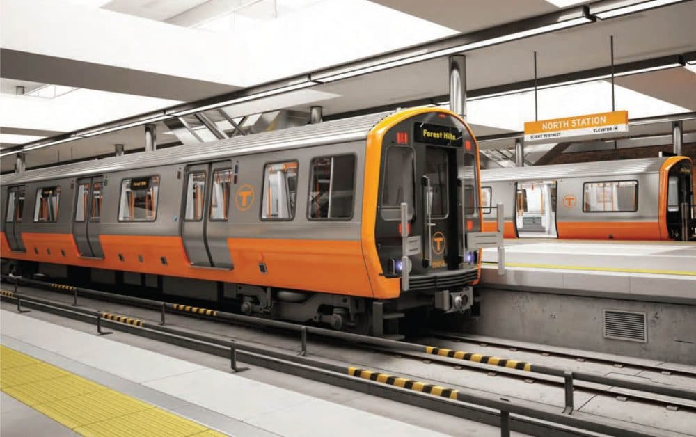 The exterior design chosen by the public for the Orange Line. (Courtesy MBTA)
