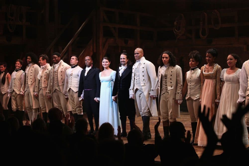 The cast of Hamilton performs at &quot;Hamilton&quot; Broadway Opening Night at Richard Rodgers Theatre on August 6, 2015 in New York City.  (Neilson Barnard/Getty Images)