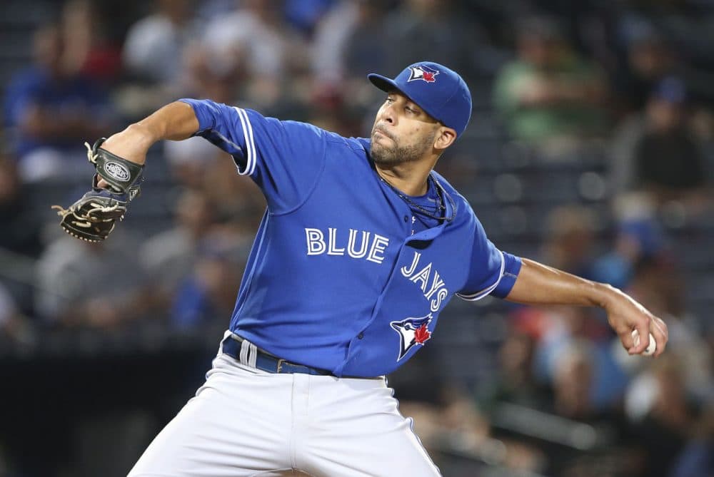A source tells the AP that the Red Sox have agreed to a 7-year, $217 million deal with pitcher David Price. He's pictured here playing for the Toronto Blue Jays on Wednesday, Sept. 16, 2015. (John Bazemore/AP)