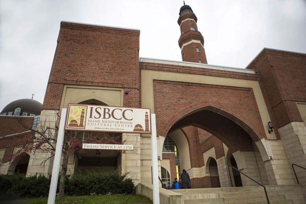 The Islamic Society of Boston Cultural Center in Roxbury is seen on Tuesday. (Jesse Costa/WBUR)