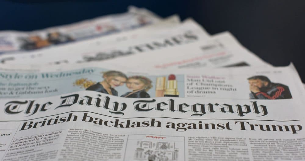 The British press reacted to comments by Republican Presidential candidate, Donald Trump, that the Metropolitan Police are scared to patrol certain Muslim areas of London. An online petition to ban Trump from entering Britain has garnered more than the 100,000 signatures required to force a House of Commons debate.  (Ben Pruchnie/Getty Images)