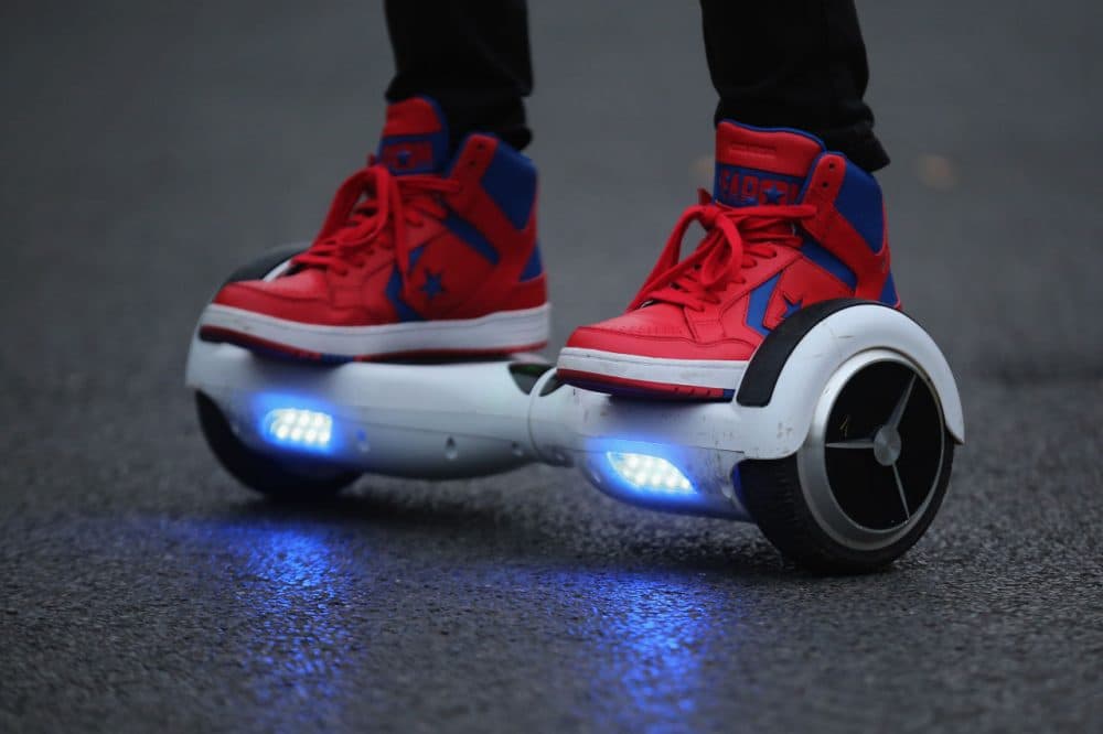 Some brands of hoverboards, the two-wheeled motorized scooters that do not actually hover, are being pulled from the shelves. (Christopher Furlong/Getty Images)