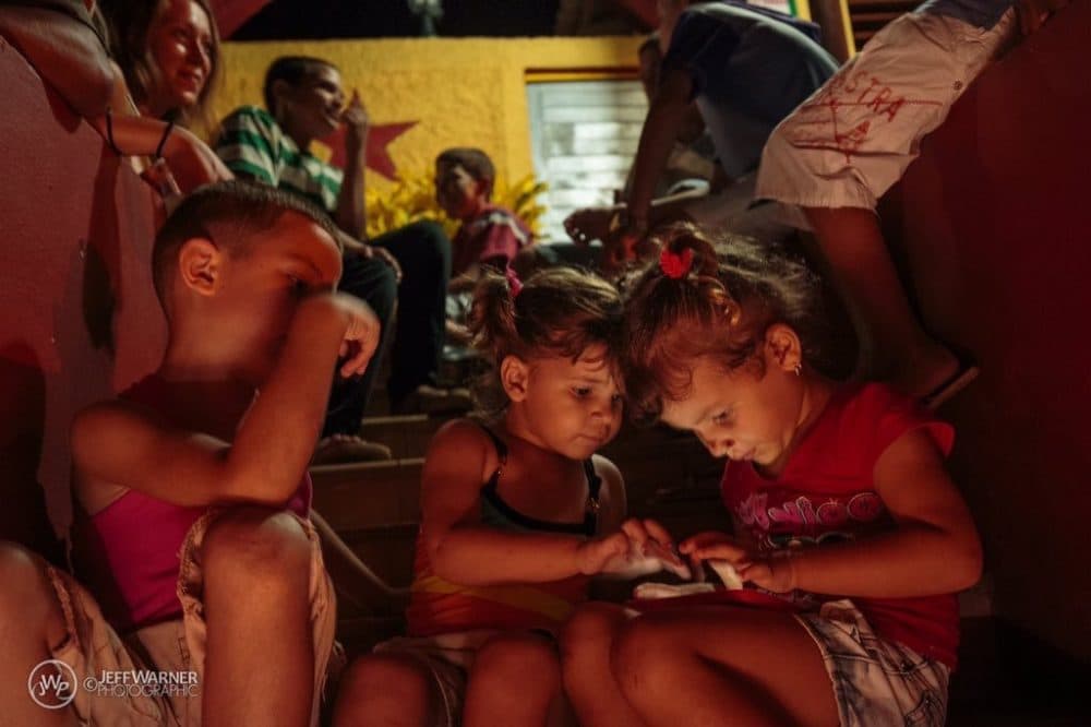 Children in Cuba see a smartphone for the first time. Now, 1 in 4 Cubans has access to the Internet. (Jeff Warner/Santa Clara University).