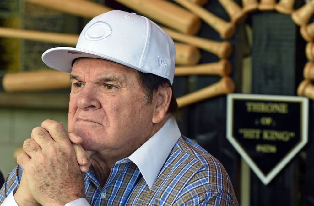 Former Major League Baseball player and manager Pete Rose speaks during a news conference at Pete Rose Bar &amp; Grill to respond to his lifetime ban from MLB for gambling being upheld on December 15, 2015 in Las Vegas, Nevada. (Ethan Miller/Getty Images)