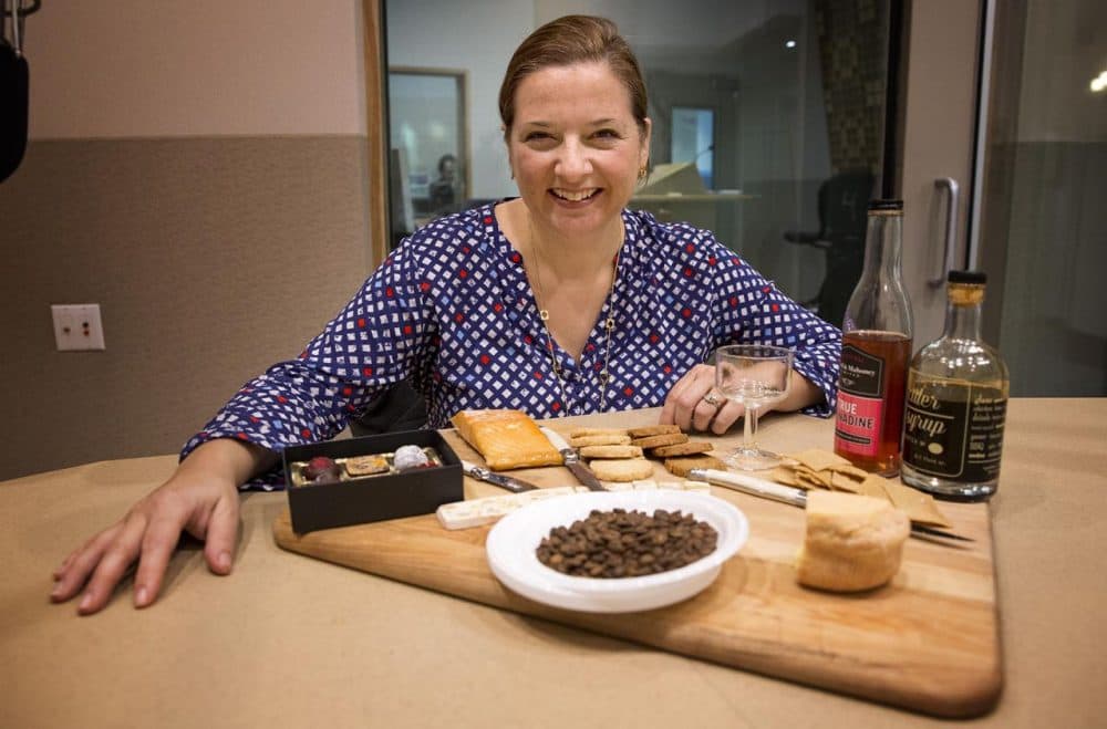 Food writer Amy Traverso visits the Radio Boston studio to talk about Yankee Magazine's editors' choice food awards. (Robin Lubbock/WBUR)