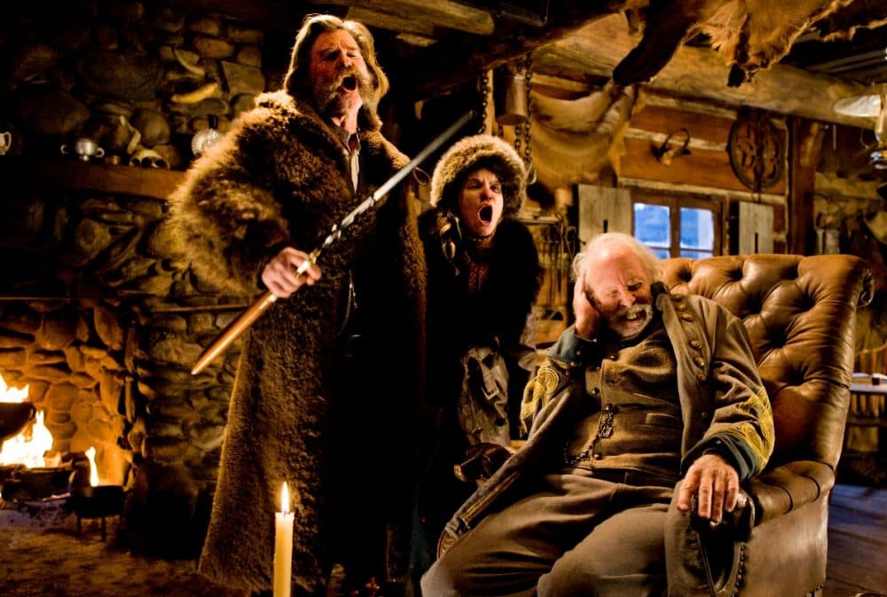 Kurt Russell, Jennifer Jason Leigh and Bruce Dern in &quot;The Hateful Eight.&quot; (Courtesy Andrew Cooper/The Weinstein Company)