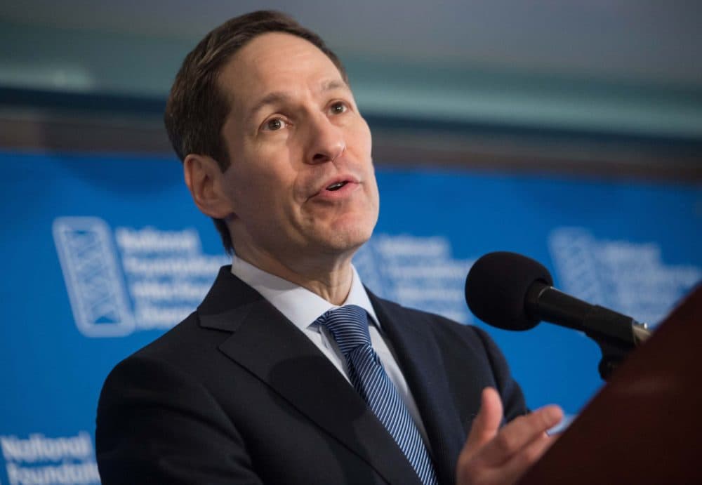 Tom Frieden, Director of the Centers for Disease Control and Prevention (CDC) speaks during the Influenza Outlook 2015-2016 press conference at the National Press Club in Washington, DC, on September 17.   (Nicholas Kamm/AFP/Getty Images)