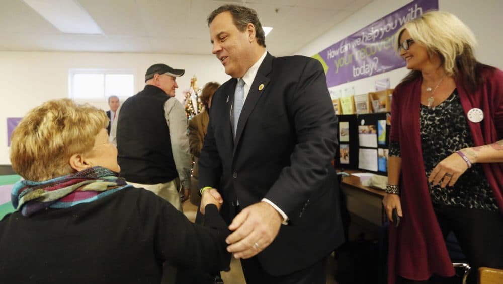 Chris Christie's campaign knows he needs to do well in N.H. if wants a chance at winning the Republican nomination, and they're hoping a new key endorsement will help energize voters.  Pictured here, Christie shakes hands as he arrives at a round table discussion in Manchester on Tuesday. (Jim Cole/AP) 