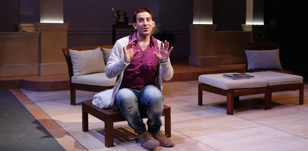 Phil Tayler in &quot;Buyer and Cellar&quot; at Lyric Stage Co. (Courtesy Mark S. Howard/Lyric Stage Co.)