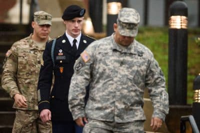 Sgt. Robert Bergdahl leaves the courthouse Tuesday, Dec. 22, 2015, after his arraignment on Fort Bragg, N.C. (Andrew Craft / Fayetteville Observer / AP)
