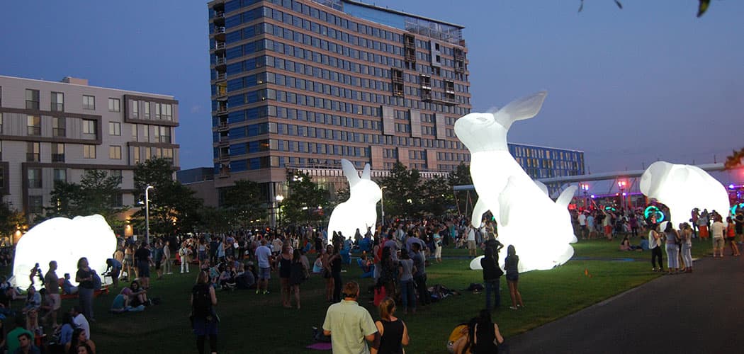 Amanda Parer’s “Intrude” at The Lawn on D. (Greg Cook)
