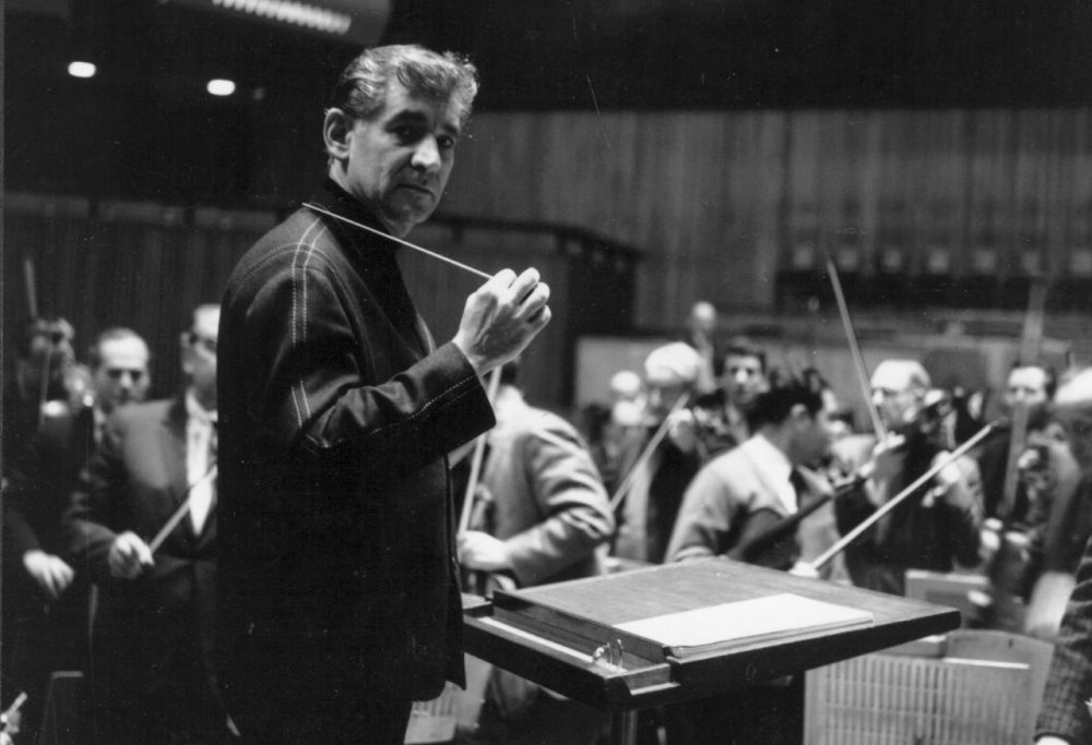 Composer Leonard Bernstein conducting at London's Royal Festival Hall in 1963. Current Oakland East Bay Symphony conductor Michael Morgan idolized and later worked with Bernstein. (Evening Standard/Getty Images) 