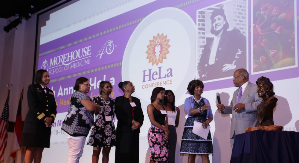 Is devotion to consent and privacy devaluing equity among governing principles for medical research? In this photo, the descendants of Henrietta Lacks, and others, unveil a bust in honor of the donor of the immortal HeLa cells at the Morehouse School of Medicine. (AP)
