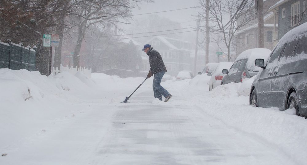 Boston City Councilor Tito Jackson said he was compelled to propose the ordinance after learning an 80-year-old woman had sold her home because she could not shovel her sidewalk. (Robin Lubbock/WBUR)