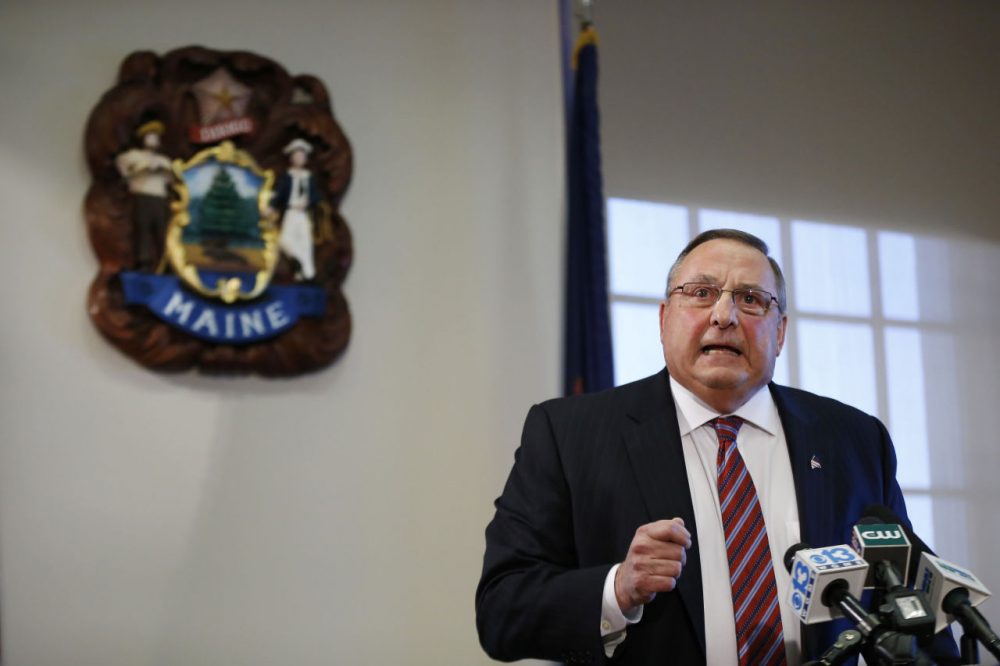 Maine Gov. Paul LePage speaks at a news conference at the State House, Friday, Jan. 8, 2016, in Augusta, Maine. LePage answered questions concerning his recent remarks about drug dealers were coming to Maine to impregnate white girls.&quot; The Republican governor apologized for his remark, saying it was a slip of the tongue. (Robert F. Bukaty/AP)