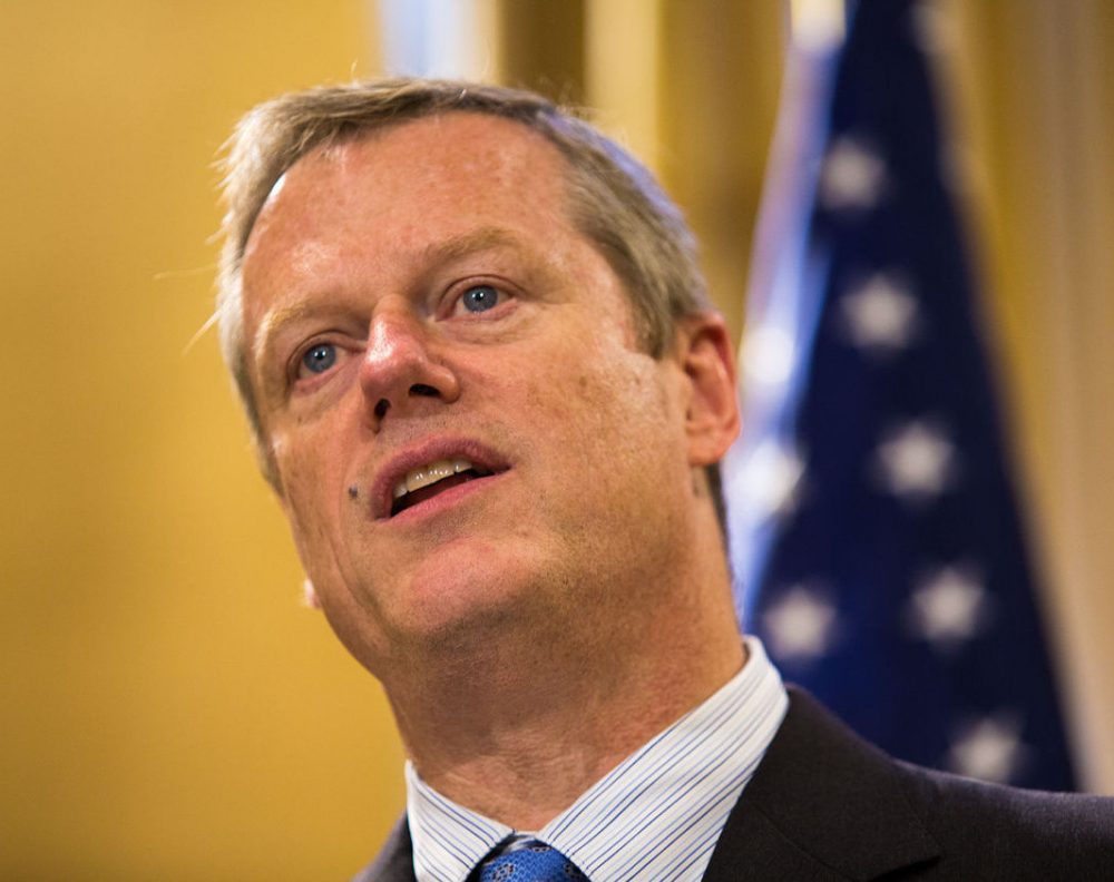 In his first State of the Commonwealth address, Gov. Charlie Baker is expected to discuss a number of topics he has spoken at length about during his first year as Massachusetts governor. (Jesse Costa/WBUR)
