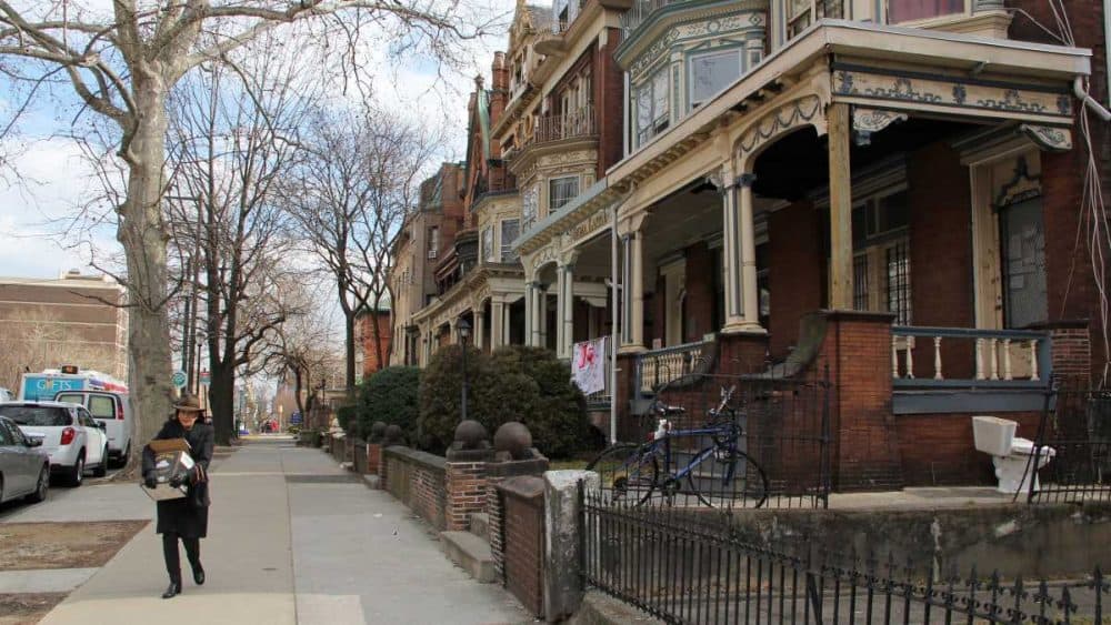 Homes like these on Spruce Street in University City have seen a rapid increase in rents and property taxes. (NewsWorks file photo)