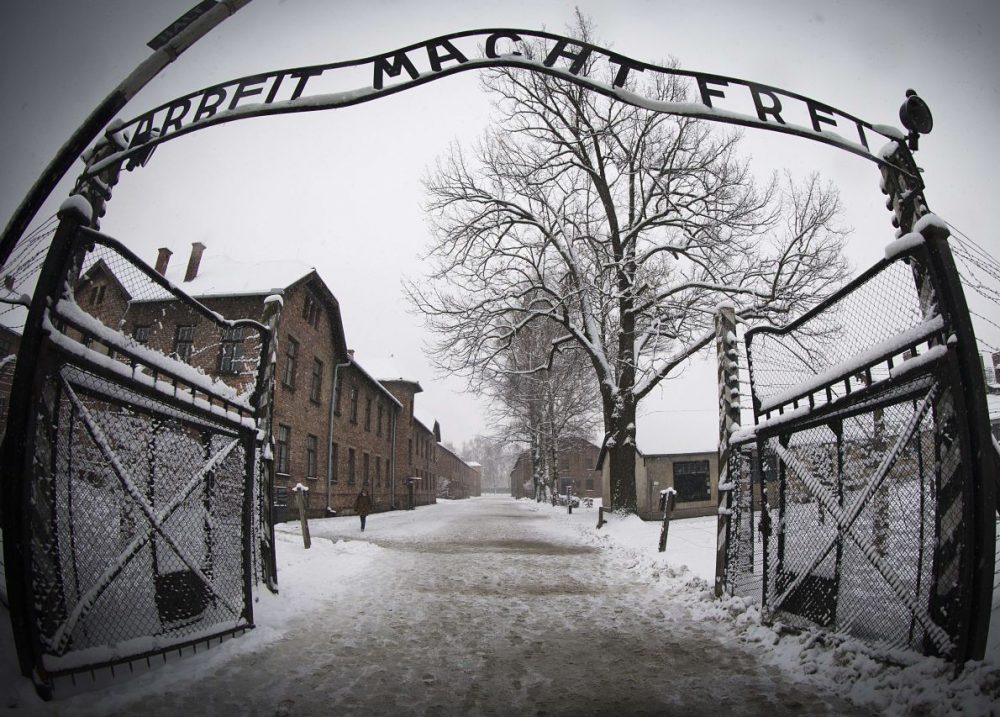 The entrance to the Nazi concentration camp Auschwitz-Birkenauin in Oswiecim, Poland on January 25, 2015. The words &quot;Arbeit Macht Frei&quot; translates to '&quot;Work makes you free.&quot; (Joel Saget/AFP/Getty Images)