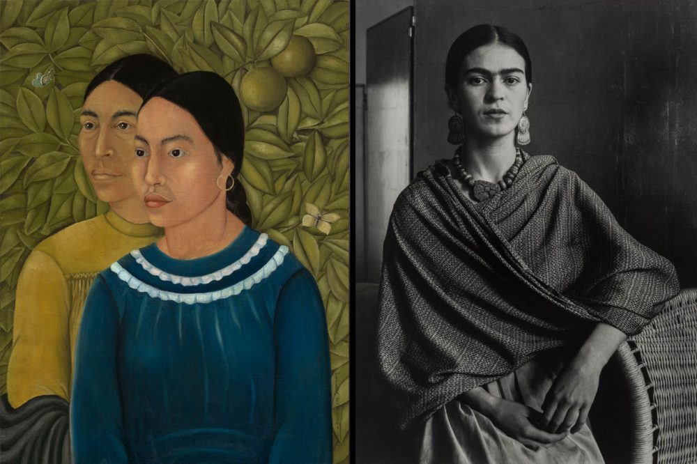 “Dos Mujeres (Salvador y Herminia)&quot; (1928), left, photograph of Frida Kahlo. (Courtesy MFA Boston)