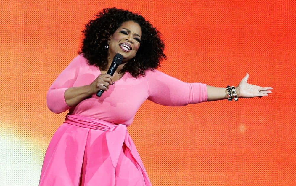 Oprah Winfrey on stage during her An Evening With Oprah tour on December 12, 2015 in Sydney, Australia.  (Mark Metcalfe/Getty Images)