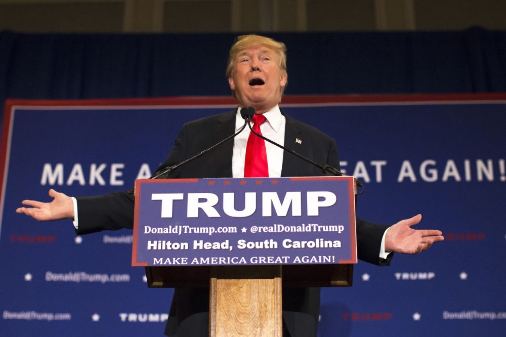 Republican presidential candidate Donald Trump speaks at a campaign stop in Hilton Head Island, S.C., Wednesday. (Stephen B. Morton/AP)