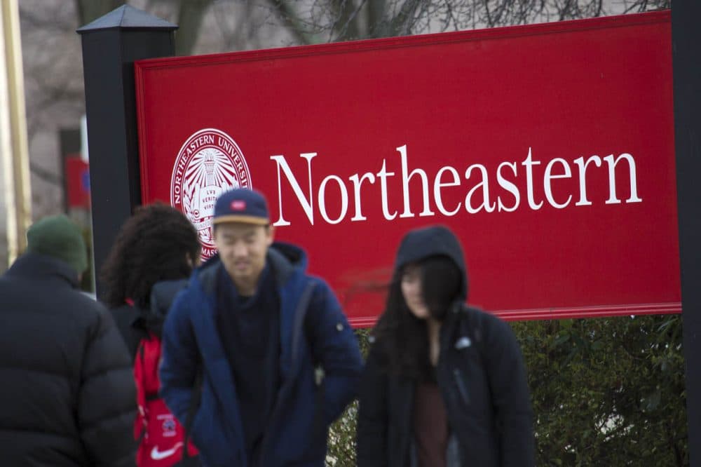 Boston's Northeastern University is one of 90 member schools in the Coalition for Access, Affordability, and Success, a group of selective colleges and universities working on a new application it hopes will attract students who might not otherwise apply. Eight other Massachusetts colleges are members. (Jesse Costa/WBUR)