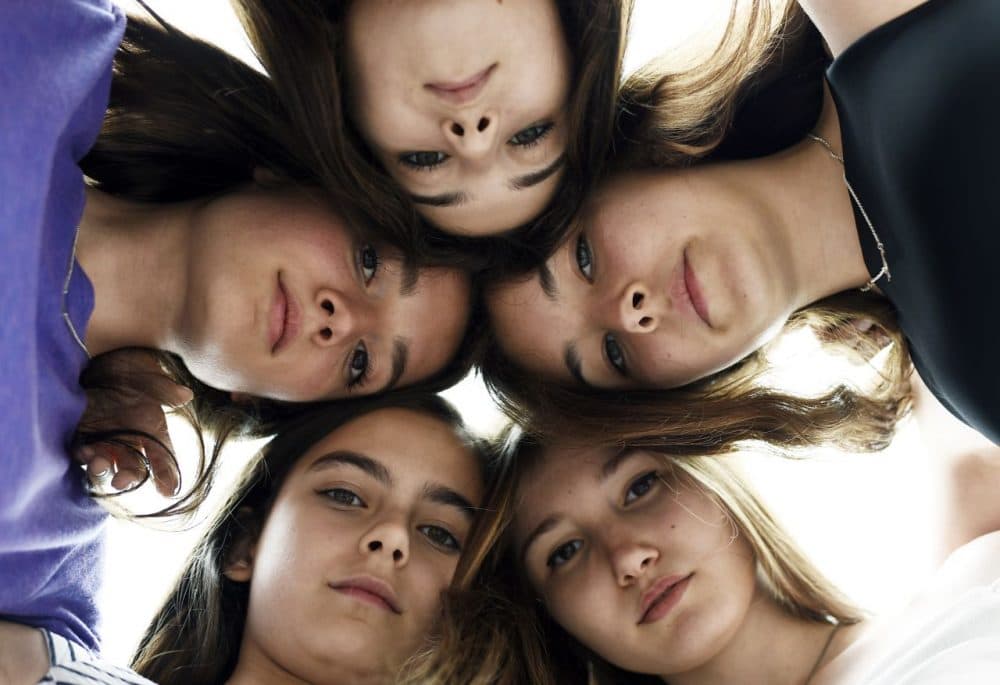 Turkish actresses (clockwise from left) Tugba Sunguroglu, Ilayda Akdogan, Gunes Sensoy, Elit Iscan and Doga Zeynep Doguslu pose during a photocall for the film &quot;Mustang&quot; on the sidelines of the 68th Cannes Film Festival in Cannes, southeastern France, on May 19, 2015. (Loic Venance/AFP/Getty Images)