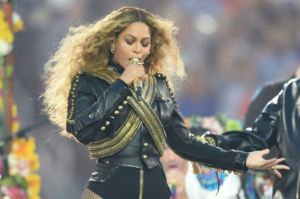 Beyonce performs during Super Bowl 50 between the Carolina Panthers and the Denver Broncos at Levi's Stadium in Santa Clara, California February 7, 2016. (Timothy A. Clary/AFP/Getty Images)