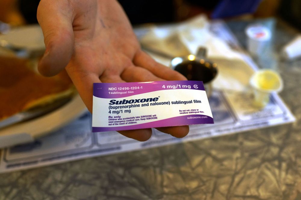 Tyler, 22, who recently got out of a rehab program for heroin addiction, shows his prescription for Suboxone, a maintenance treatment for opioid dependence, on February 5, 2014 in Burlington, Vermont. (Spencer Platt/Getty Images)