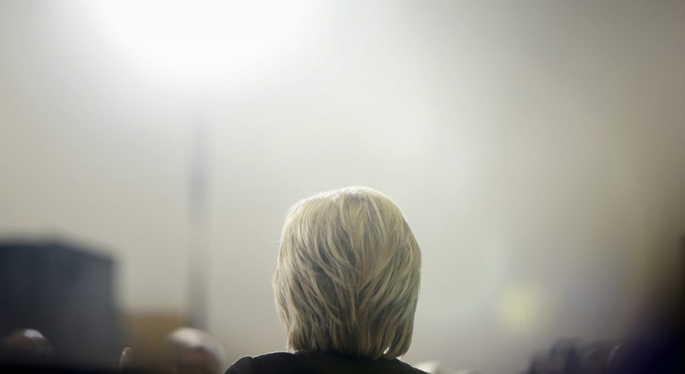 Reciting her qualifications won't get her elected president. Hillary Clinton needs to convince us we'll be better off when she is in the White House. In this photo, the Democratic presidential candidate speaks during a campaign stop, Feb. 3, 2016, in Derry, N.H. (Matt Rourke/AP)